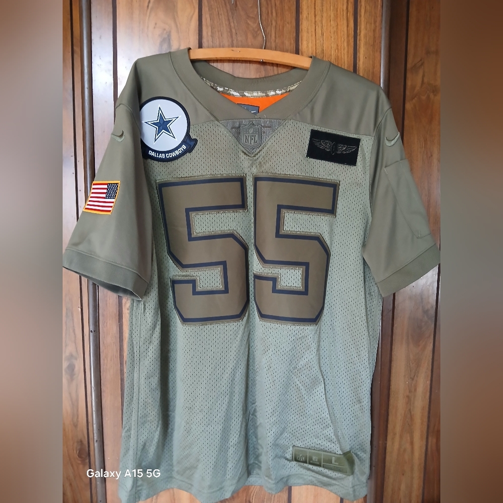 NFL Vander Esch #55 Jersey  Olive Green Size L Dallas Cowboys